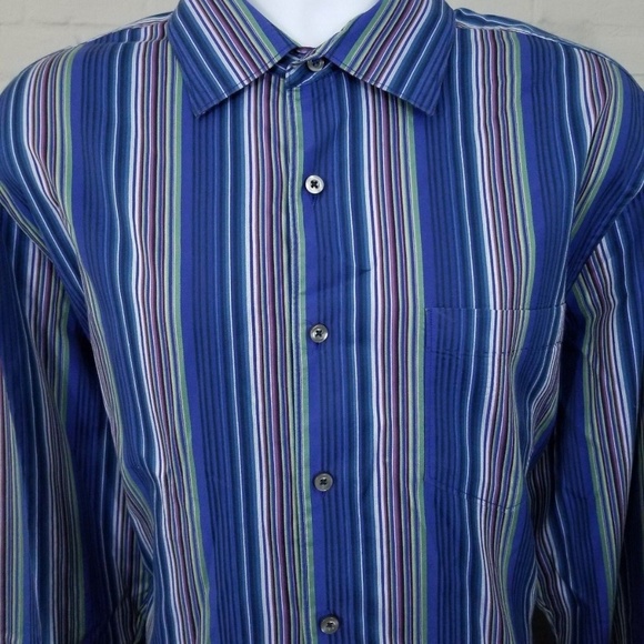 TOMMY BAHAMA Long sleeve Sz XL 100% Cotton Striped - Picture 1 of 7
